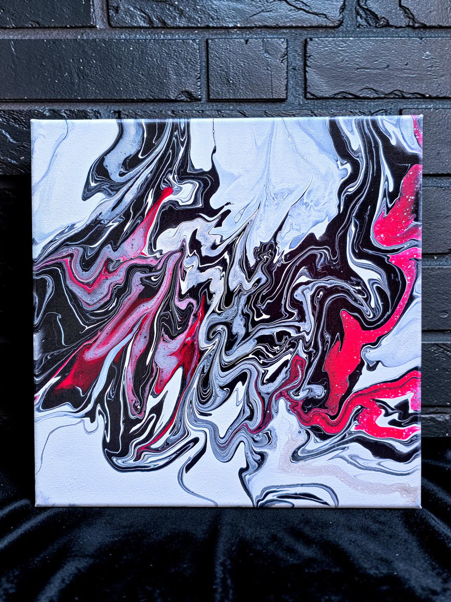 Vixen's Fury original fluid acrylic painting, image 1